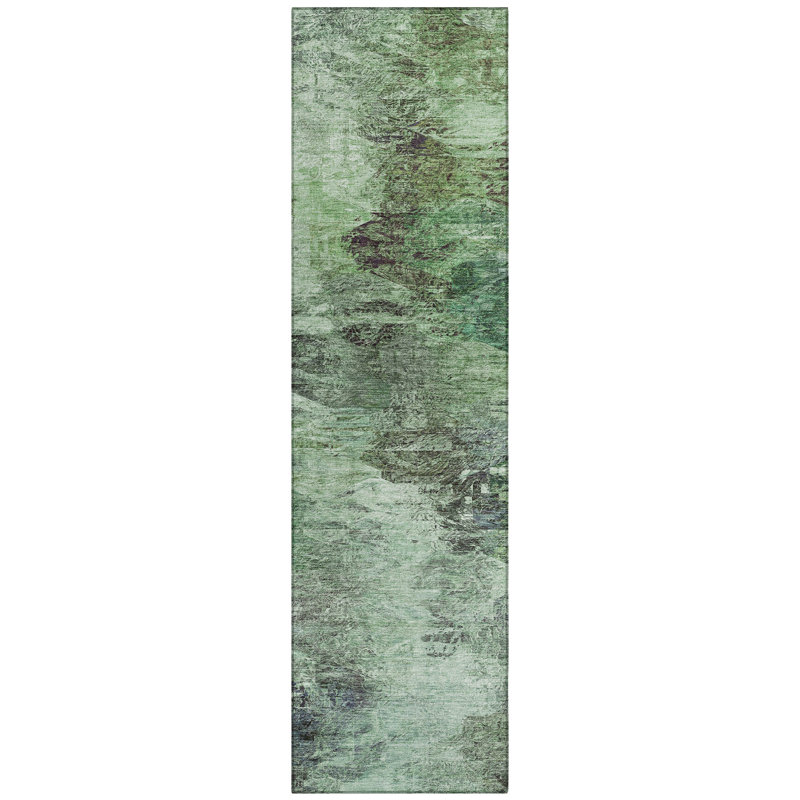 Decicco Washable Abstract Indoor / Outdoor Rug, Runner 2'3" x 7'6"