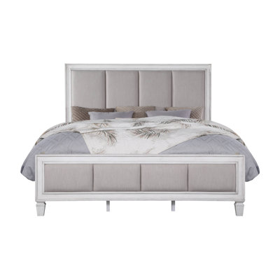 Catarino King Yes Solid Wood and Upholstered Panel Bed -  Rosalind Wheeler, B96F380ECE394900808369AA99CD42A1