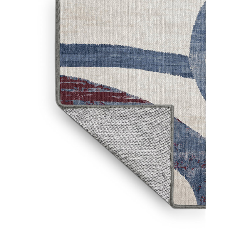 Machine Washable Gray Area Rug, Rectangle 6' x 9'
