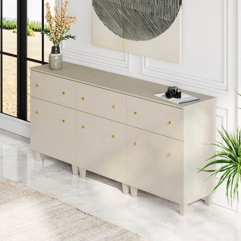 Buffet décoratif Lysiane, Beige