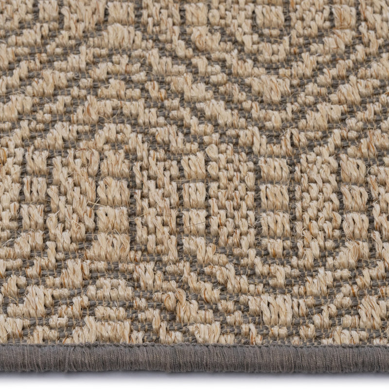 Chloey Jute/Sisal Geometric Indoor Rug, Rectangle 2' x 3'