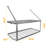 2-Tier 29.5"W Cast Iron Pot Rack with Moveable Hooks