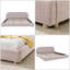 Très grande base de lit tapissier très grand - lit rose minimaliste moderne avec tête de lit haute incurvée, tissu de fil circulaire de qualité supérieure, support de pieds robuste, aucun matelas inclus-506147624