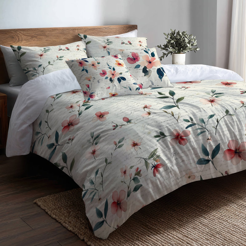 Ensemble de literie 5 pièces French Country, Housse de couette grand + 4 pièces supplémentair
