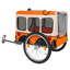 Grande remorque à vélo pliante pour chiens - roues de 20 x 2 1/8 po, structure en acier robuste, conception spacieuse, vélo tout-terrain, jogging et camping, orange