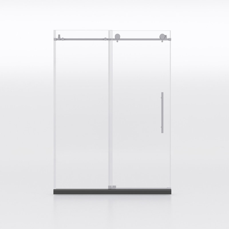 Portes de douche sans cadre de 60 po de largeur x 76 po de hauteur avec verre trempé transparent de 3/8 po (10 mm)