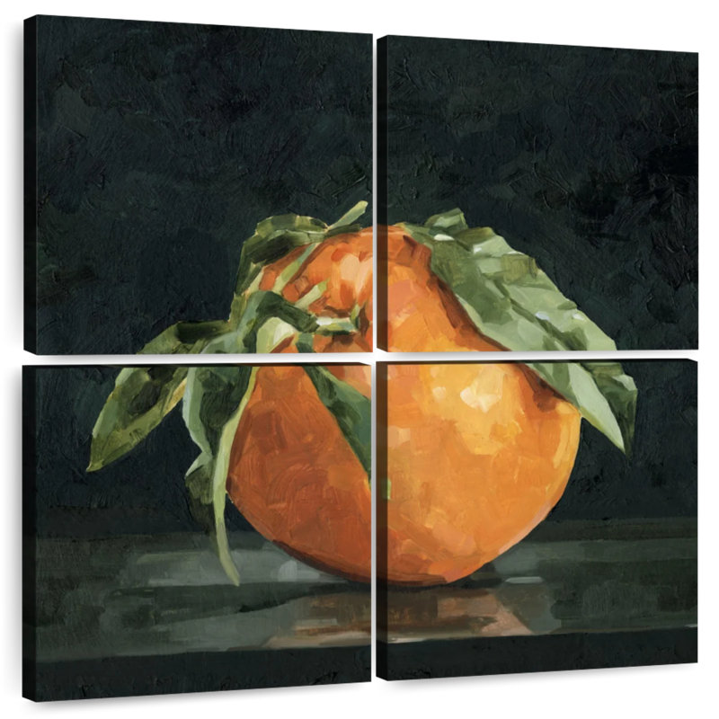 Yarlin nature morte orange foncé II, H 50 po x l 50 po