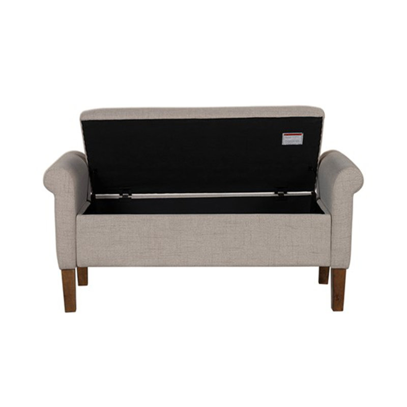 Banc de rangement rembourré