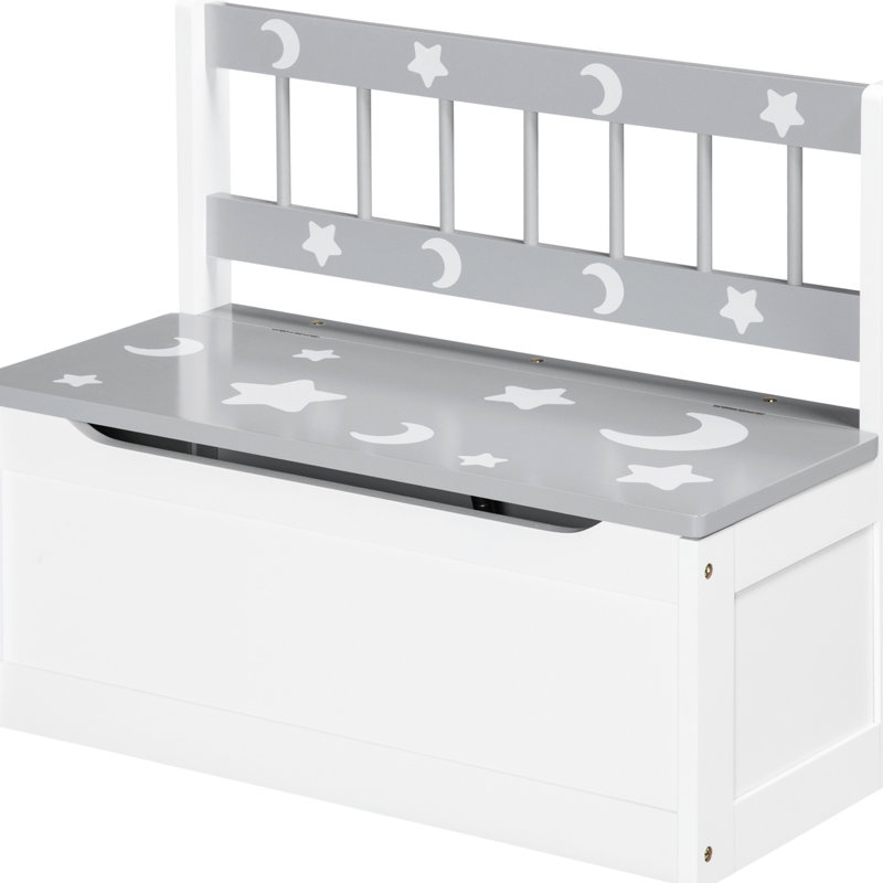 Coffre de rangement de chambre à coucher - gris, capacité de poids de 110 lb pour une boîte grise Solution avec intérieur de 27 L, construction