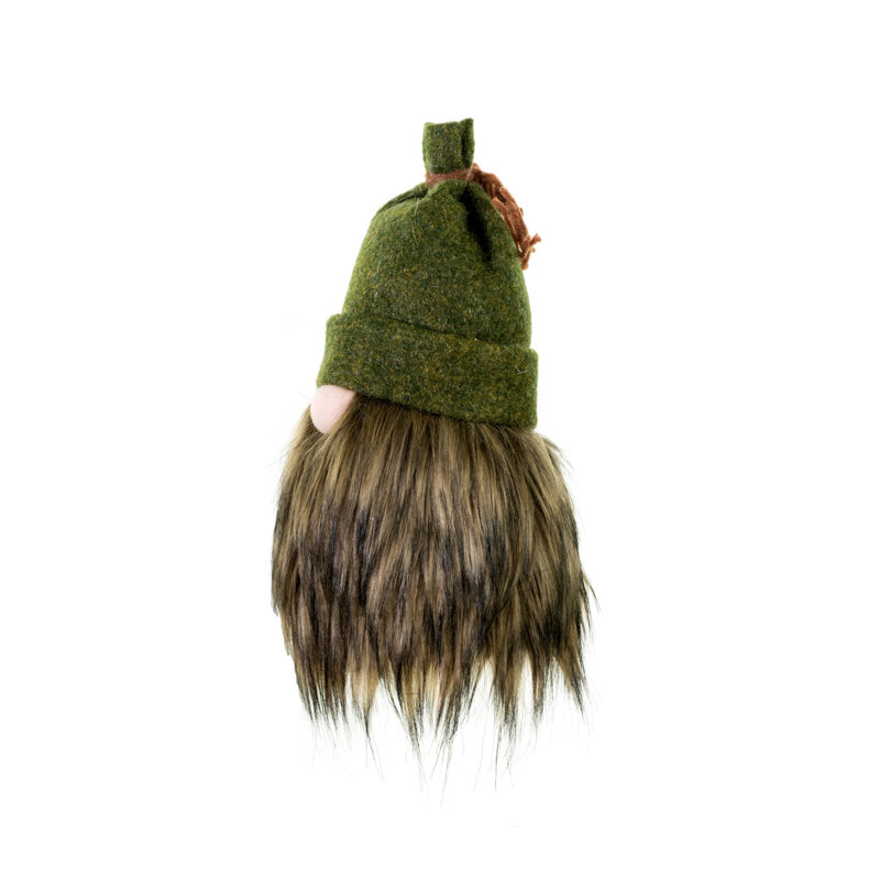 Bonnet gnome assis, Brun