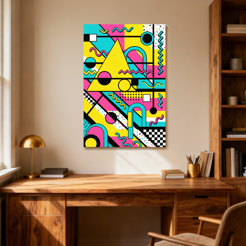 Abstract Colorful Geometric Shapes And Patterns