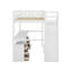 Lit mezzanine simple avec 2 commodes, bande lumineuse et bureau-1998797462