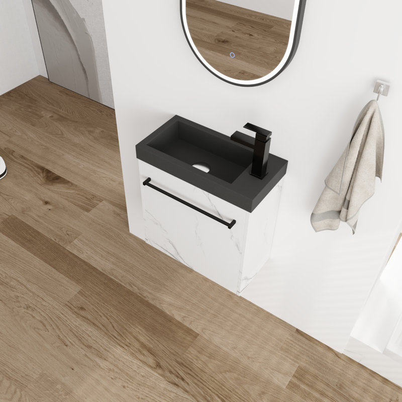 Naporsha 20'' Single Bathroom Vanity with Resin Top