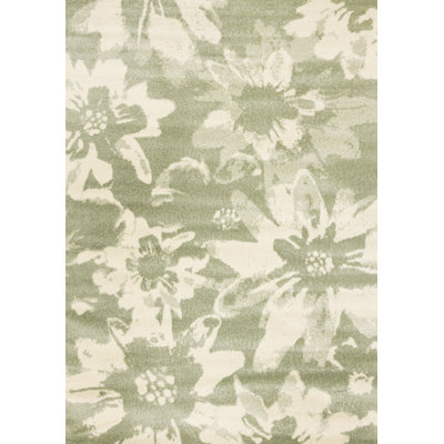 Rug Branch 5' X 8' (5'3" X 7'7") Botanical Indoor Area Rug, Green Green , Contemporary Modern - Living Room, Bedroom, Dining Room, And Kitchen