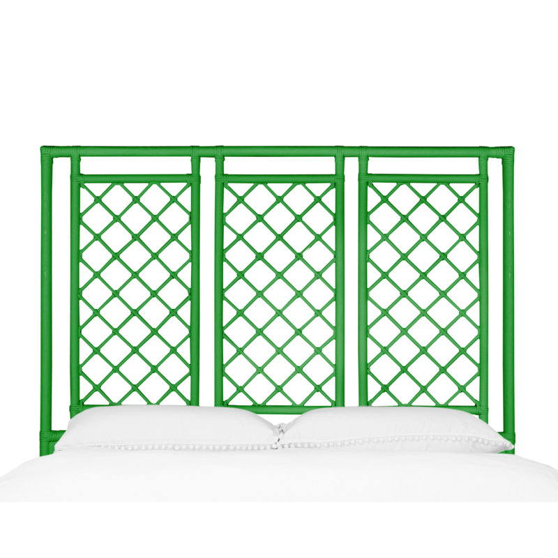 X And Diamond Headboard, Bright Green, Queen