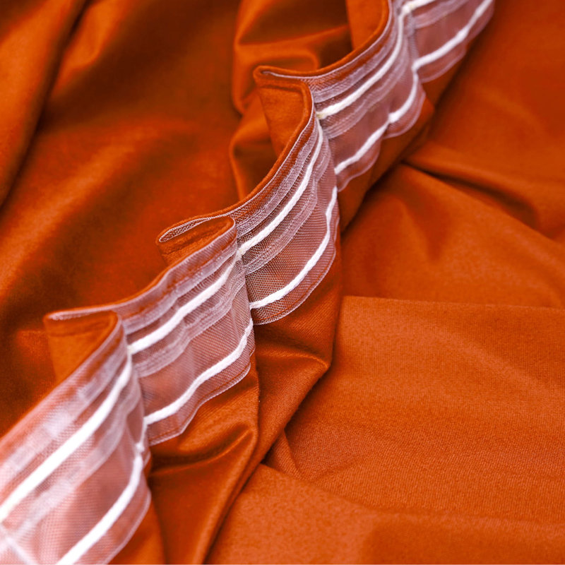 Macdoel Room Darkening Curtain Pair, Orange