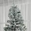 Arbre de Noël artificiel enneigé 7,5 pi avec lumières DEL blanc froid