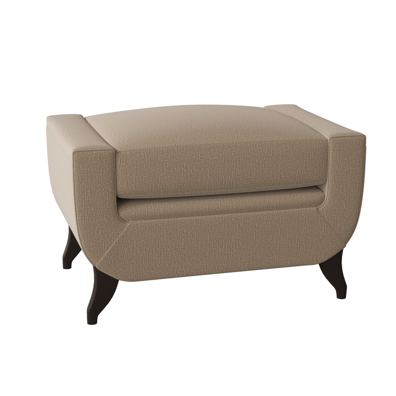 Armstrong Ottoman, American Walnut, Margaret Lagoon