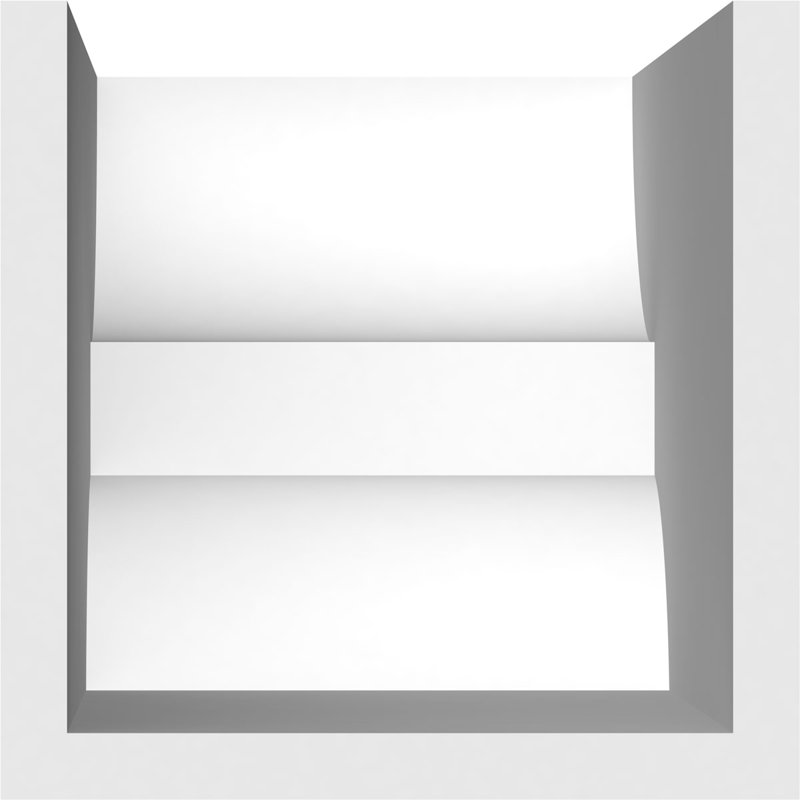 Queue de chevron standard en PVC de qualité architecturale Ridgewood, H 6 po x L 6 po x P 12 po