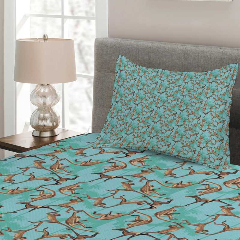 Rustic Polyester Coverlet, Twin Bedspread + 1 Sham