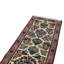 Tapis de couloir oriental ivoire / rose / bleu en laine noué à la main 2 pi 7 po x 11 pi