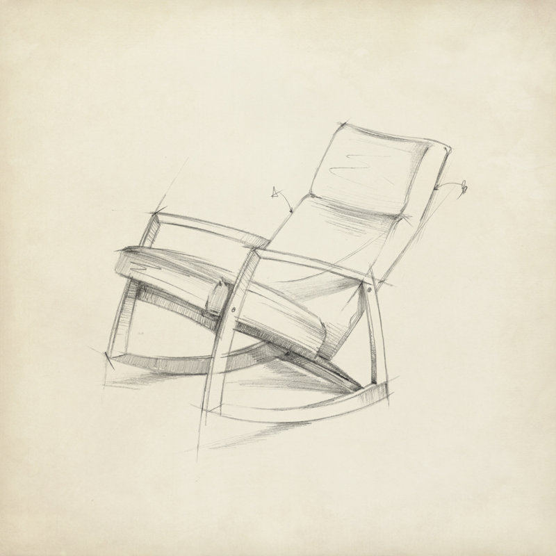 Mid-Century Furniture IV, H 12 po x l 12 po x P 1,25 po