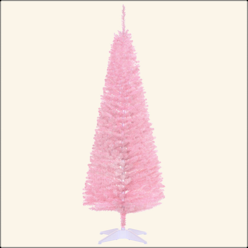 Arbre de Noël artificiel 5 pi avec arbre de Noël 5 pi, H 5 pi, Rose