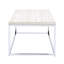 Chêne et table basse avec base rectangulaire en forme de traîneau