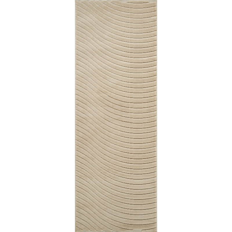 Ranota In- & Outdoor Scandi Modern Boho Beige Area Rug, Runner 80 x 230cm