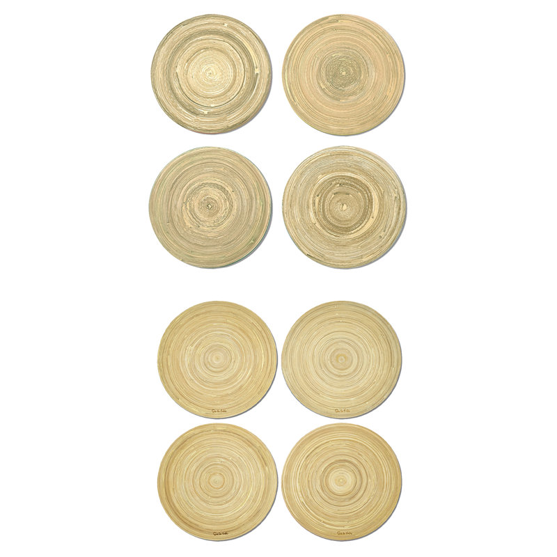 Stoneware Round 4 Piece Coaster Set