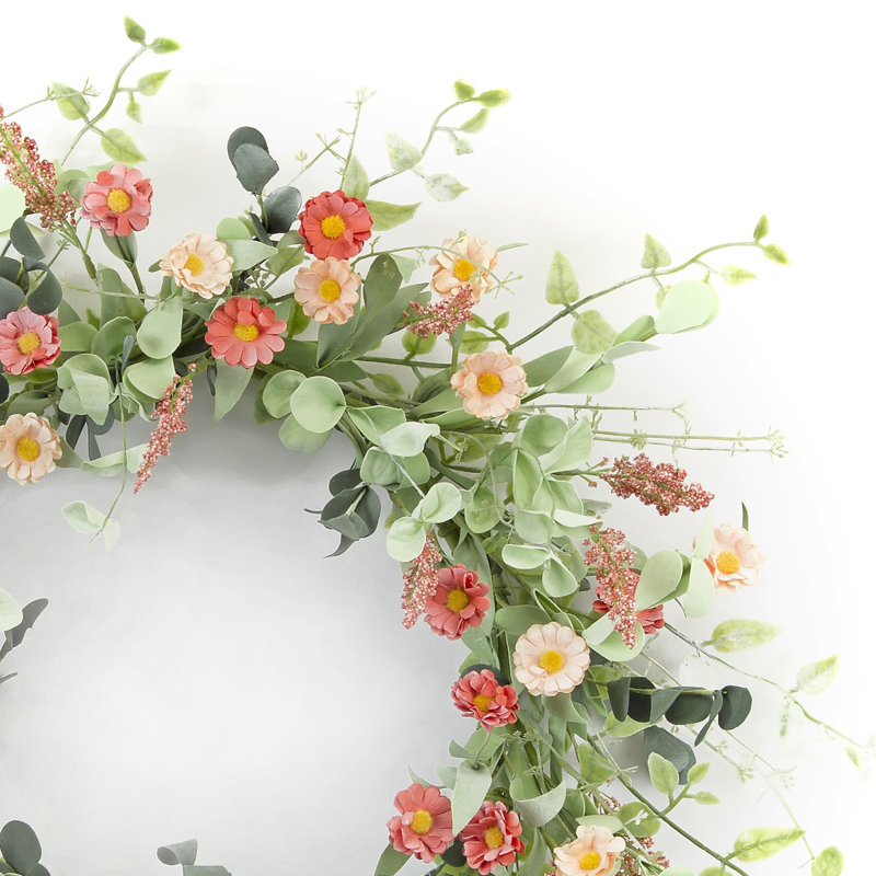 Mini Daisy 24" Polyester Wreath