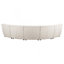 Canapé modulaire rembourré 5 pièces Oliver Ivory