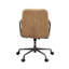 Fauteuil de bureau en cuir fleur, pivotant à 360 degrés, siège réglable de 19 à 22 po, accoudoir de 26 à 29 po, offre une chaise de travail luxueuse et confortable avec une rotation de degrés et une hauteur fonctionnelle