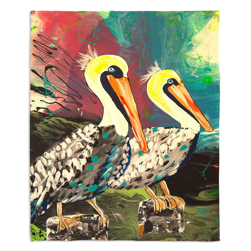  Jeté Dos Pelicans, l 51 po x L 60 po