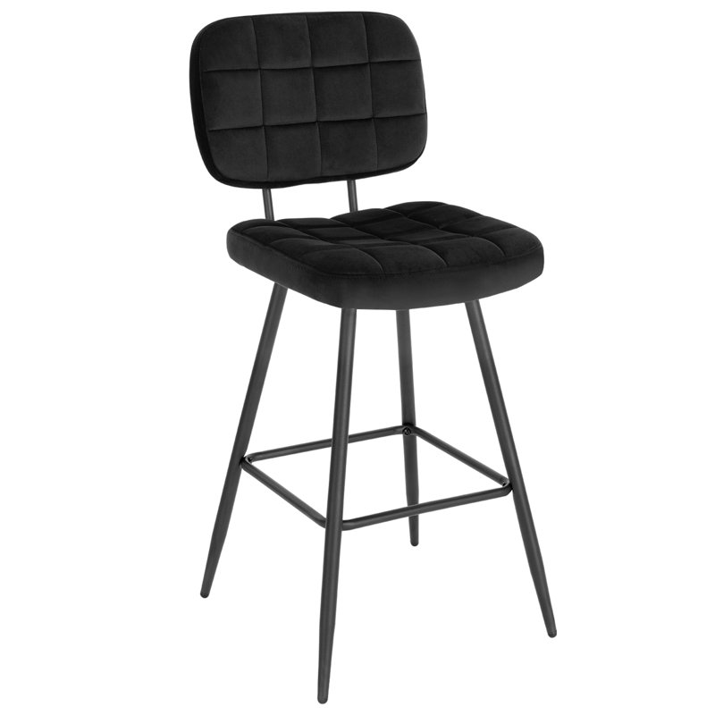 Aithley Upholstered Counter Stool, 1, Black