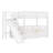 Twin over Twin Bunk Bed with Storage Stairs, Slide & 2 Drawers – Kids Bedroom Furniture, White-926543439