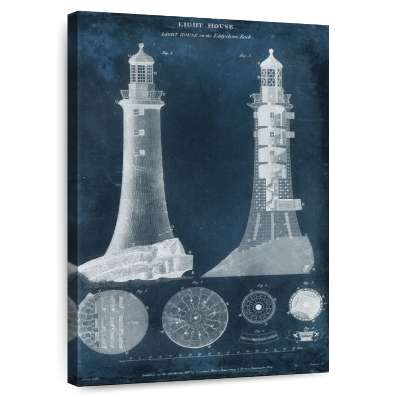 Laelle Lighthouse Blueprint, 48" H x 32" W