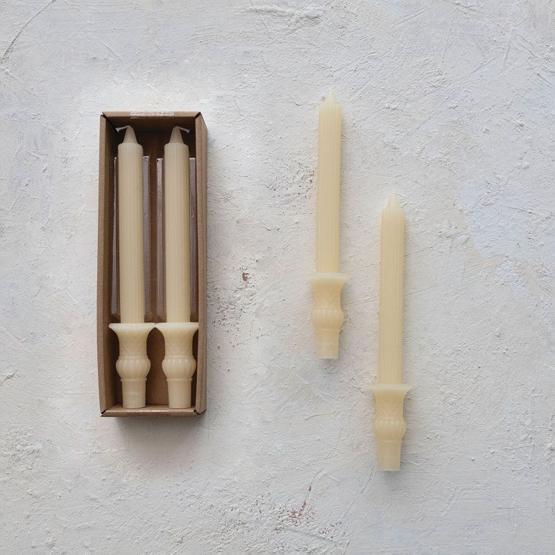 Unscented Taper Candle, Cream