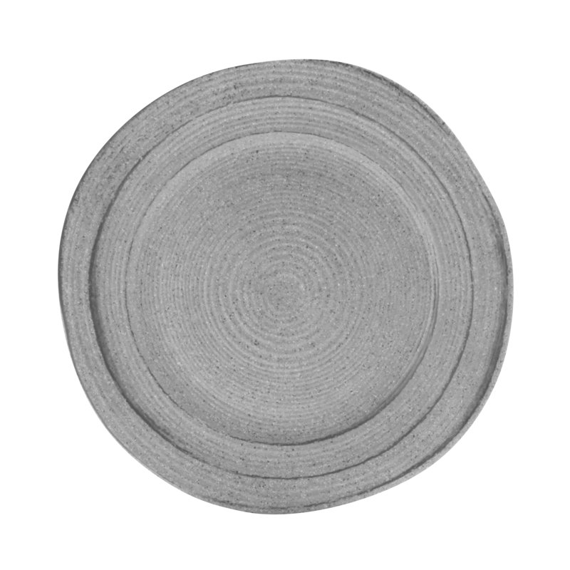 Della Terra Stoneware Round 10" Melamine Dinner plate, Gray