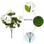 6 pièces de géraniums artificiels 14 po en soie blanche résistantes aux rayons UV pour les plantes de jardin extérieures Bush Home Decor-649129372-649129368