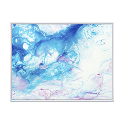 Encre rose et bleue, impression sur toile