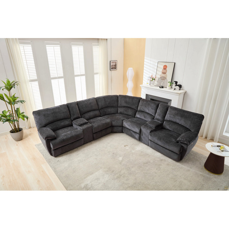 Canapé modulaire inclinable électrique avec chargeur sans fil M075