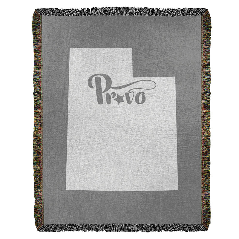Jeté en coton tissé provo utah, l 50 po x L 60 po, Gris