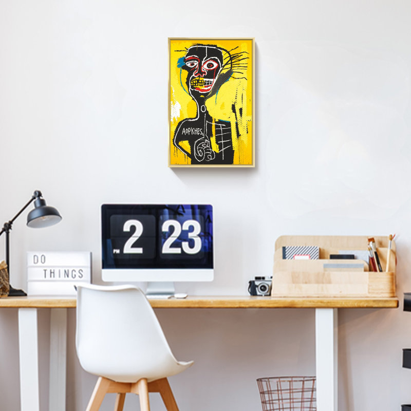 «Graffiti Art» sur toile, H 23,75 po x l 15,75 po x P 1,34 po, Or