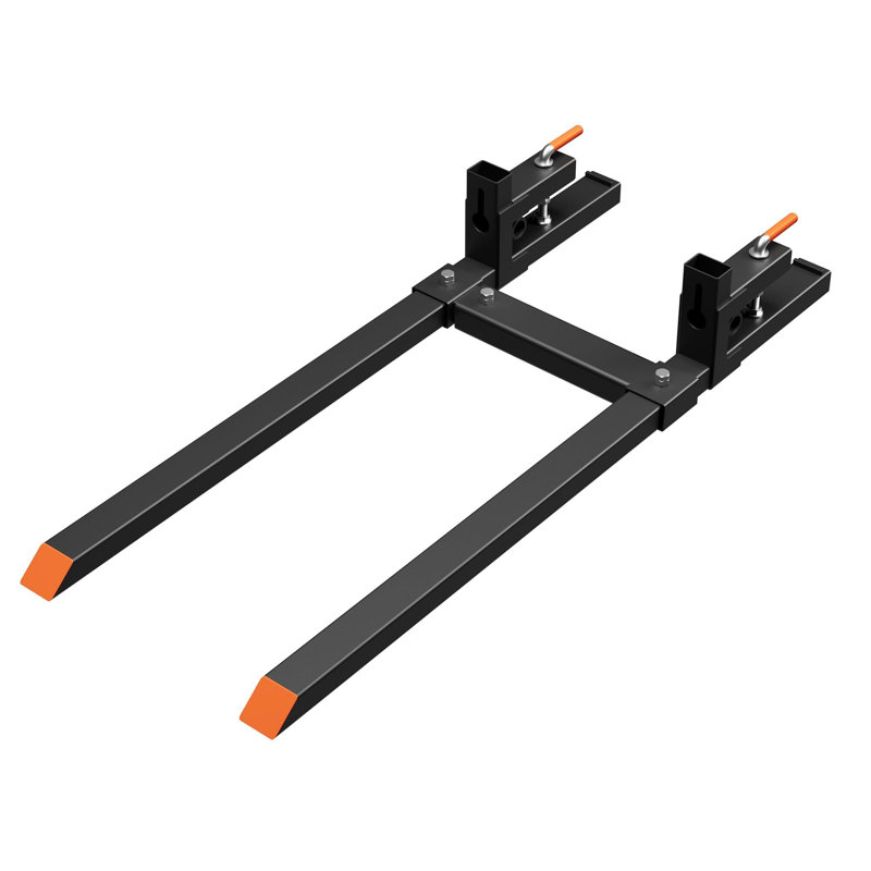 60” Pallet Forks, 2000Lbs Clamp On Pallet Forks