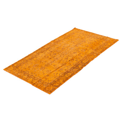 One-of-a-Kind 12'3" X 18'3" New Age Wool Area Rug in Orange