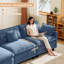 Canapé modulaire modulaire en L chenille de 111,5 po Mancilla-1964157118