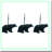 Rustic Black Bear Lodge Shower Curtain Hooks - Set of 12
