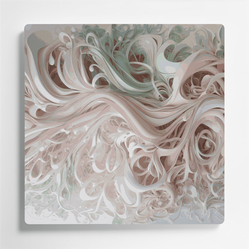 Art mural gris Biomorphic Abstraction 51, H 32 po x l 32 po