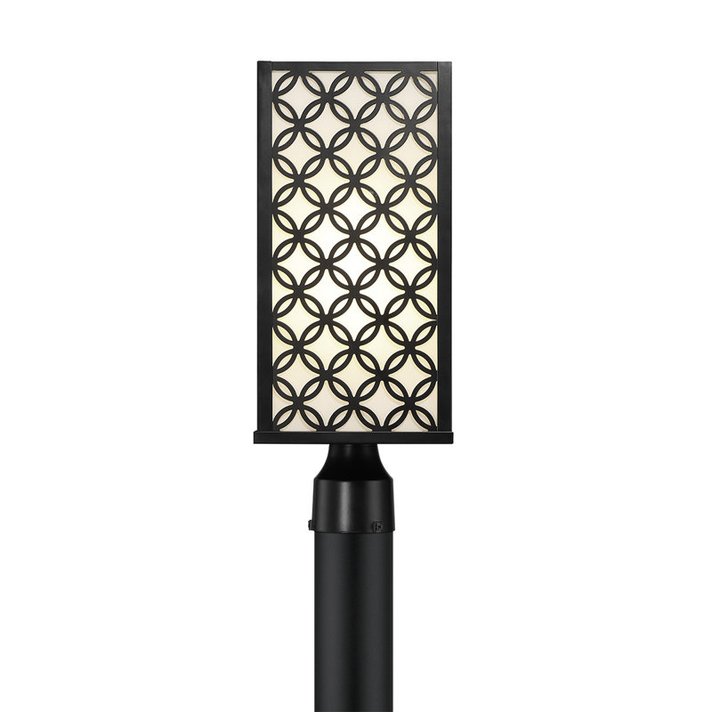 Lampadaire d'extérieur à DEL CLOVER, noir / blanc